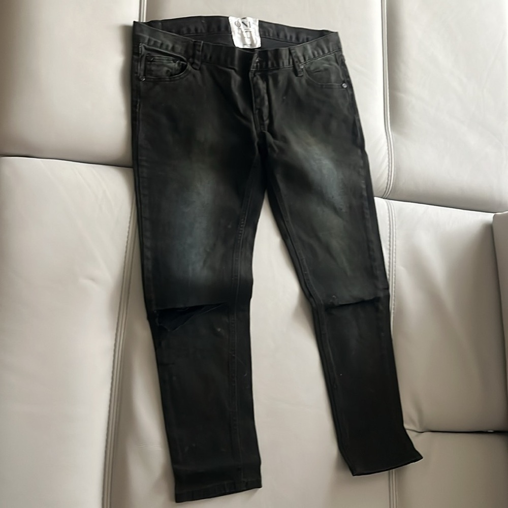 One Teaspoon Iggys Black Distressed Jeans